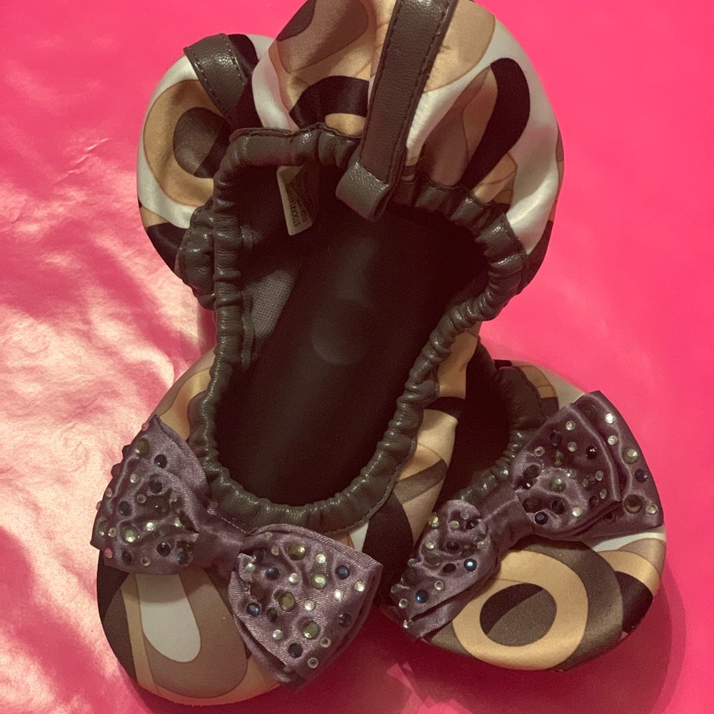 Joan Boyce Neutral Multi-Color Bow Flats